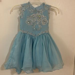 Light blue sequin party dress